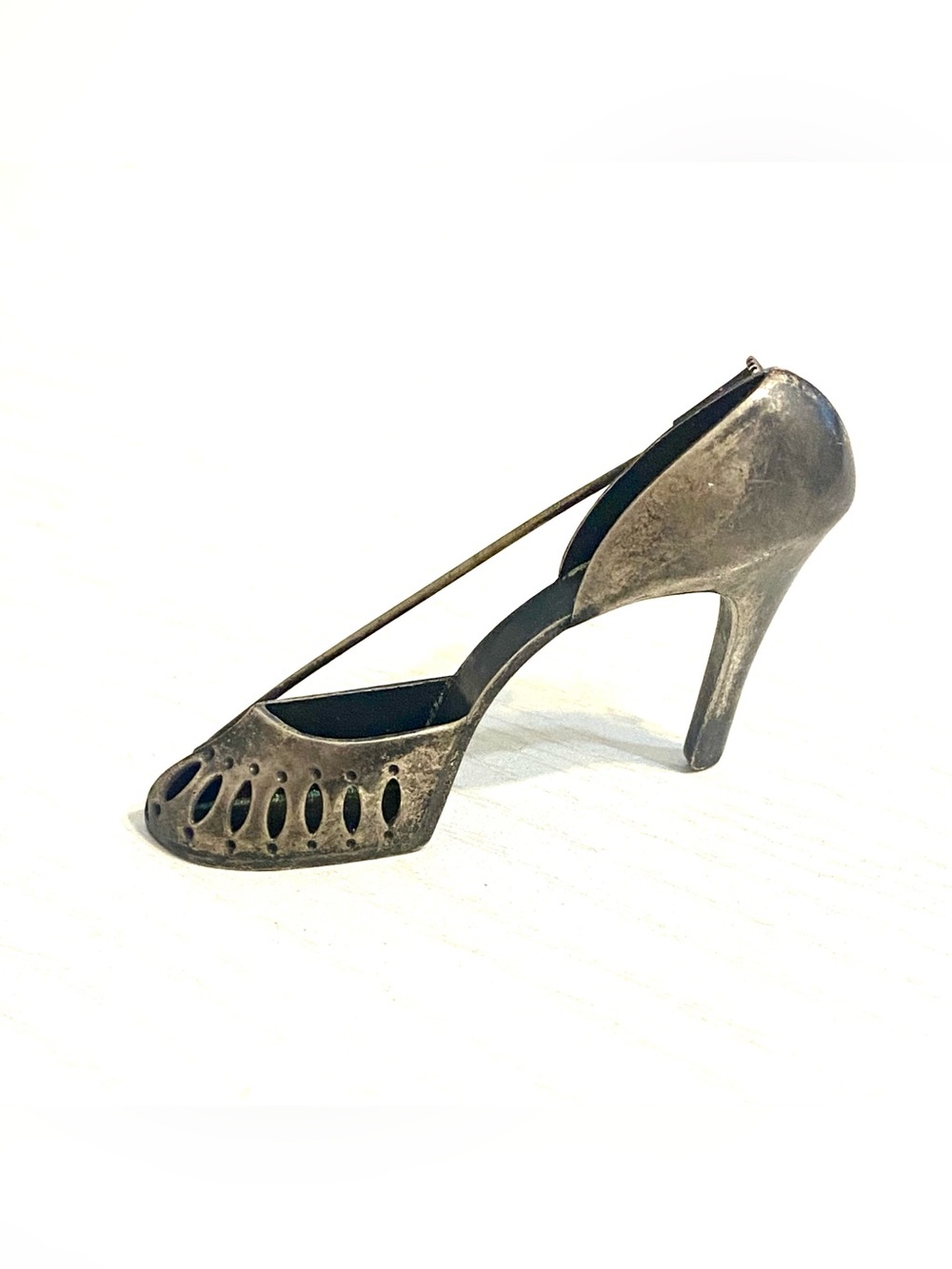 Vintage 950 Silver High Heel Brooch Sterling Silver